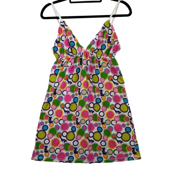 Disney World Disneyland Womens Babydoll Dress Size S Tinker Bell Minnie Colorful - Picture 1 of 8